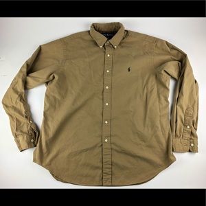 XL Ralph Lauren Classic Fit Tan Button Down LS